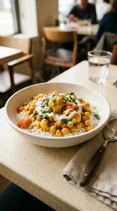 Ultra Creamy Cauliflower Chickpea Masala