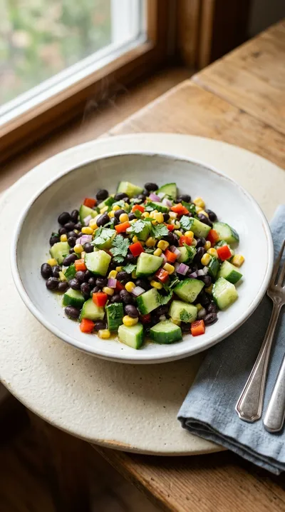 Cucumber and Black Bean Salad