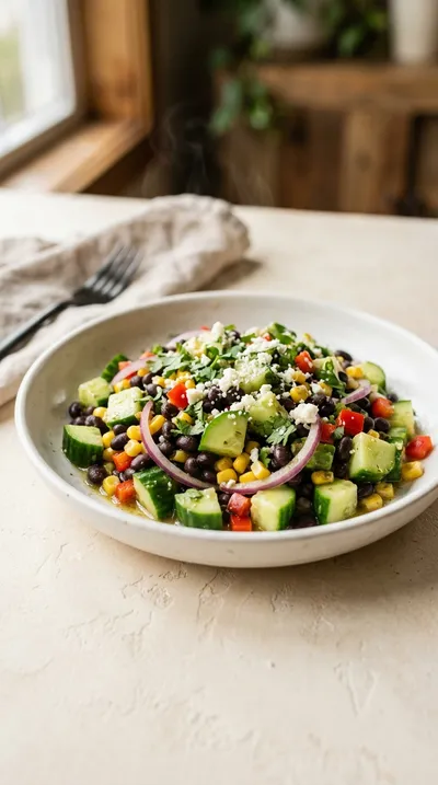 Cucumber and Black Bean Salad