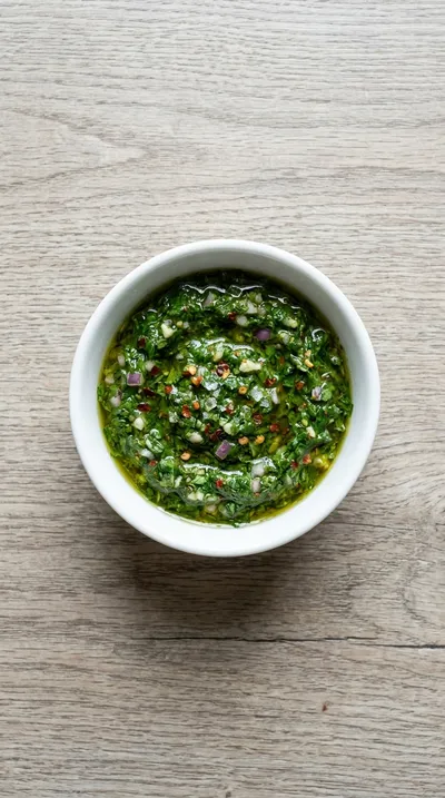 Chimichurri Sauce – Tangy Fresh Garlic Condiment - cooking process