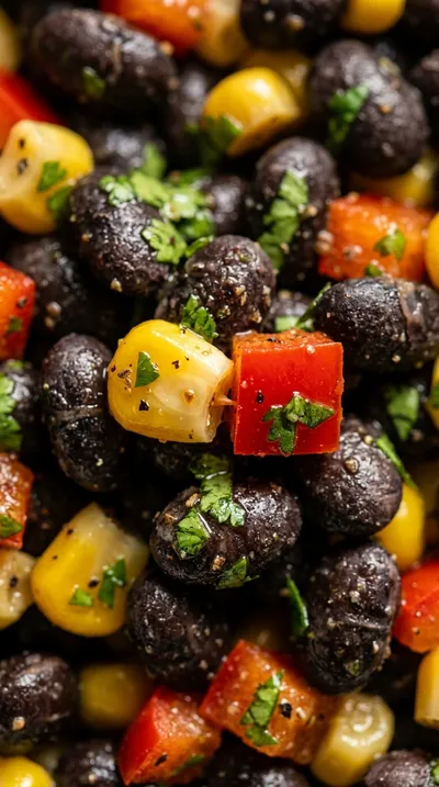 Cucumber and Black Bean Salad - ingredients preparation