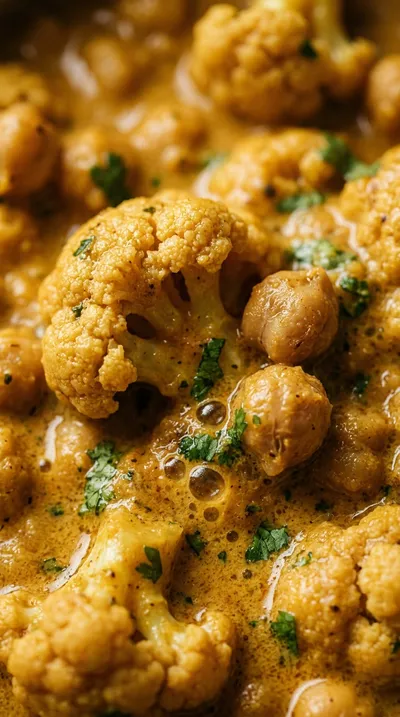Ultra Creamy Cauliflower Chickpea Masala - ingredients preparation
