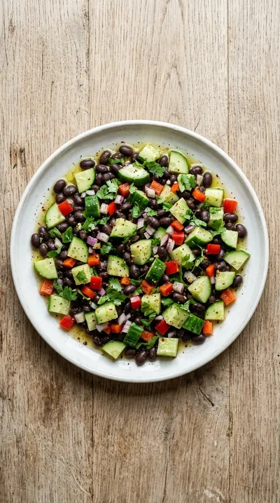 Cucumber and Black Bean Salad - cooking process