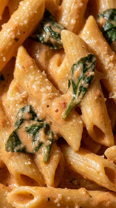 Creamy Tomato Spinach Pasta – Quick Vegetarian Dinner - ingredients preparation