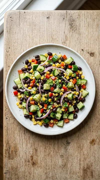 Cucumber and Black Bean Salad - cooking process